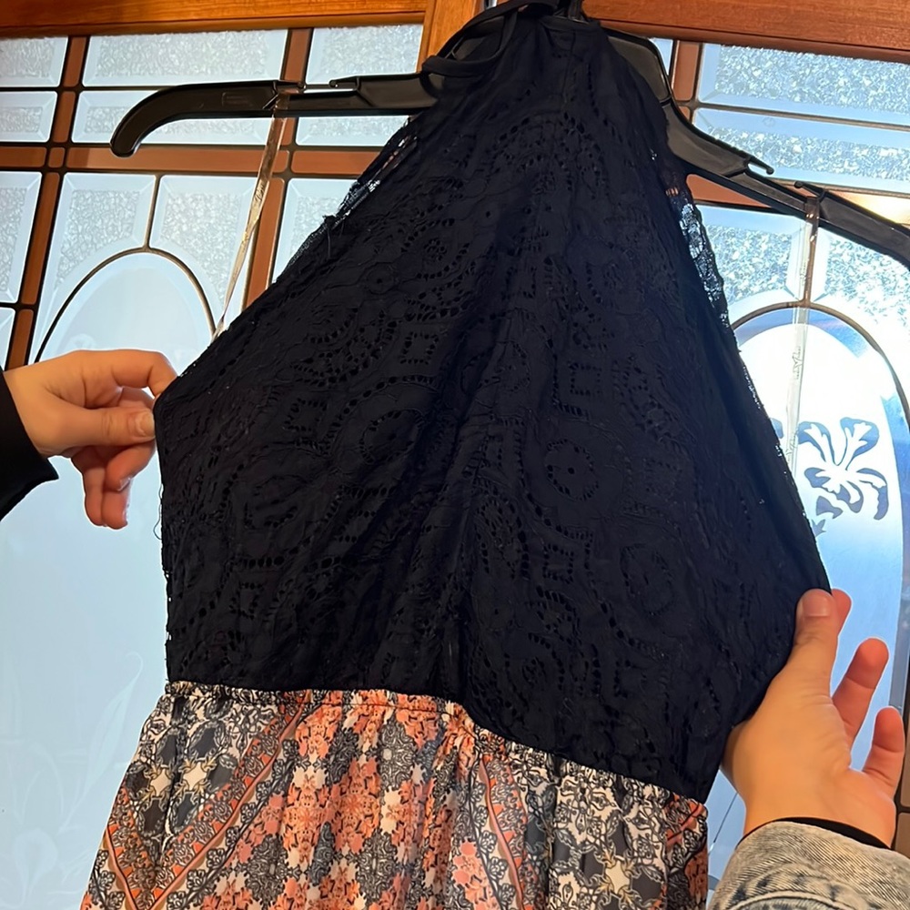 BLUE PATTERN DRESS
